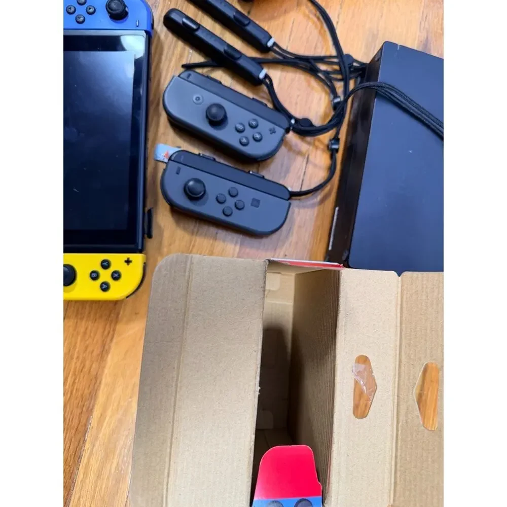 Nintendo Switch Console Bundle with Dock + Extra Joy-Cons + Fortnite Joy-Con Box